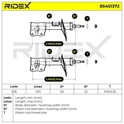 Amortyzator RIDEX 854S1372 854S1372 - foto 5