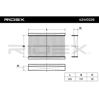 Filtr Kabinowy RIDEX 424I0226 424I0226 - foto 4