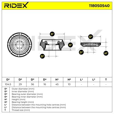 Mocowanie Amortyzatora RIDEX 1180S0540 1180S0540 - foto 6
