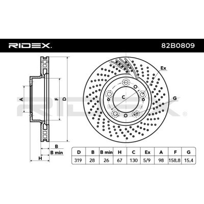 Tarcza hamulcowa RIDEX 82B0809 82B0809 - foto 4