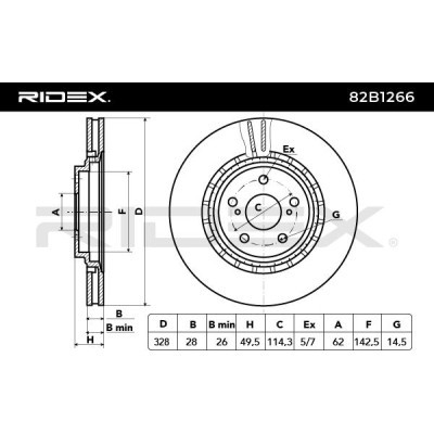 Tarcza hamulcowa RIDEX 82B1266 82B1266 - foto 3