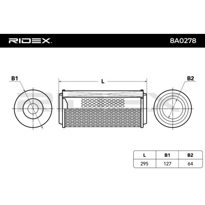 Filtr Powietrza RIDEX 8A0278 8A0278 - foto 7