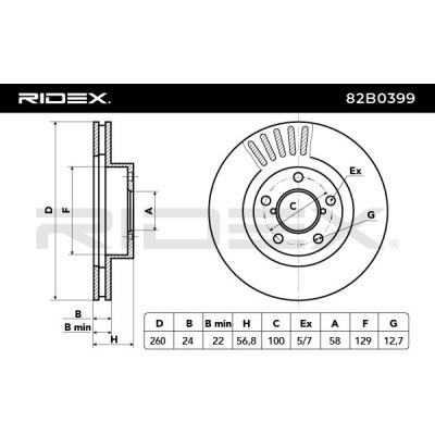 Tarcza hamulcowa RIDEX 82B0399 82B0399 - foto 3
