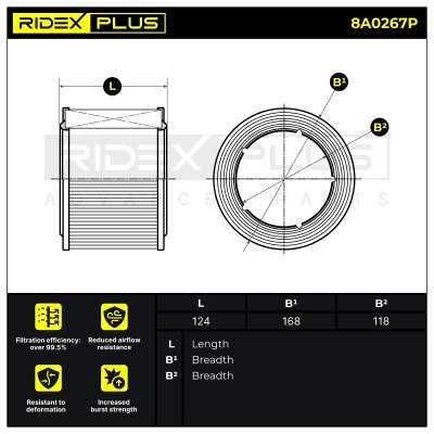 Filtr Powietrza RIDEX 8A0267P 8A0267P - foto 6