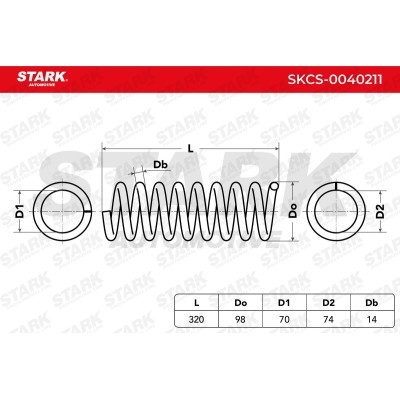 Sprężyna Zawieszenia Stark SKCS-0040211 SKCS-0040211 - foto 6