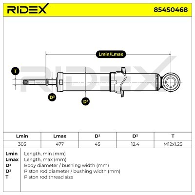 Amortyzator RIDEX 854S0468 854S0468 - foto 4