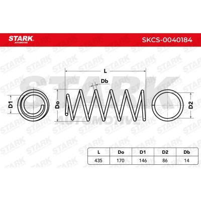 Sprężyna Zawieszenia Stark SKCS-0040184 SKCS-0040184 - foto 4