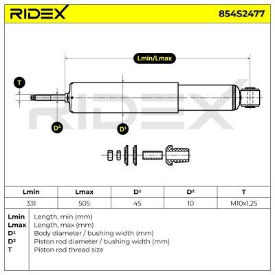 Amortyzator RIDEX 854S2477 854S2477 - foto 8