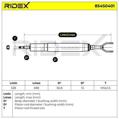 Amortyzator RIDEX 854S0401 854S0401 - foto 8