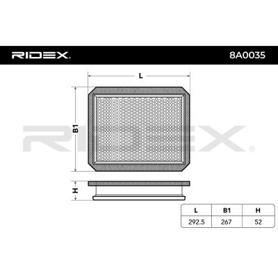 Filtr Powietrza RIDEX 8A0035 8A0035 - foto 5