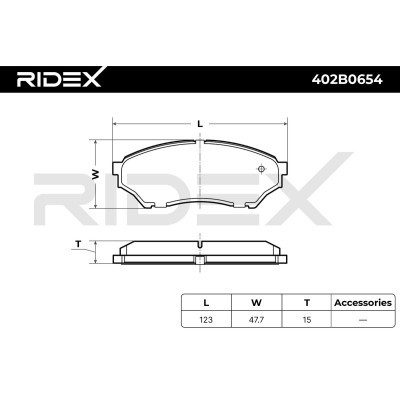 Klocki hamulcowe RIDEX 402B0654 402B0654 - foto 8