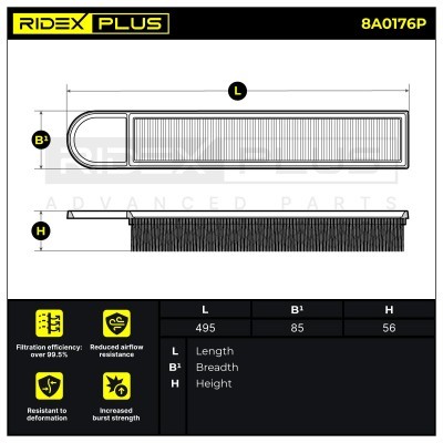 Filtr Powietrza RIDEX 8A0176P 8A0176P - foto 7