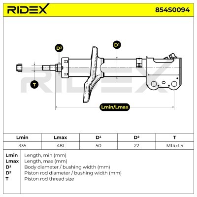 Amortyzator RIDEX 854S0094 854S0094 - foto 6