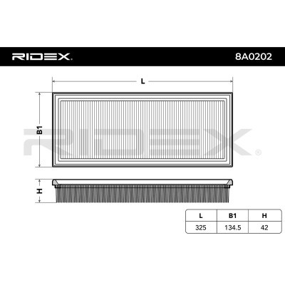 Filtr Powietrza RIDEX 8A0202 8A0202 - foto 6