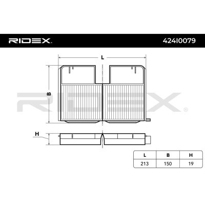 Filtr Kabinowy RIDEX 424I0079 424I0079 - foto 3