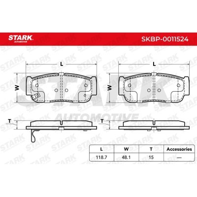 Klocki hamulcowe Stark SKBP-0011524 SKBP-0011524 - foto 5