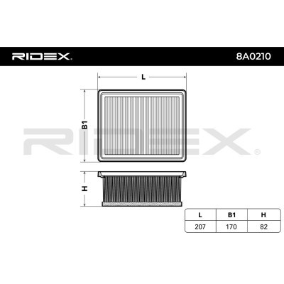 Filtr Powietrza RIDEX 8A0210 8A0210 - foto 3