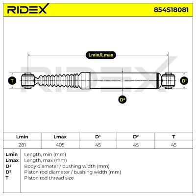 Amortyzator RIDEX 854S18081 854S18081 - foto 8