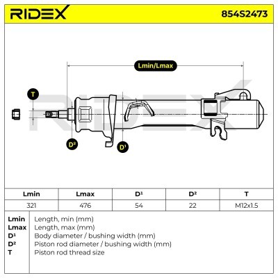 Amortyzator RIDEX 854S2473 854S2473 - foto 7