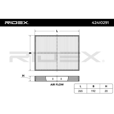 Filtr Kabinowy RIDEX 424I0291 424I0291 - foto 2