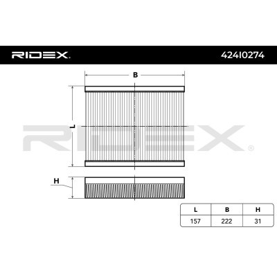 Filtr Kabinowy RIDEX 424I0274 424I0274 - foto 4