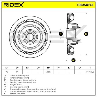 Mocowanie Amortyzatora RIDEX 1180S0172 1180S0172 - foto 5