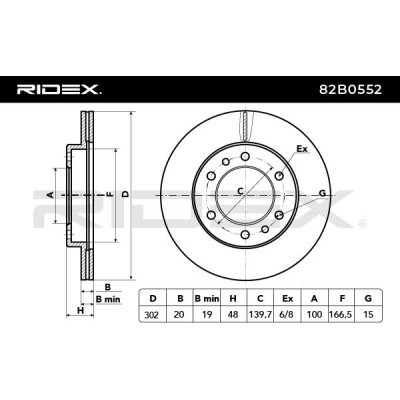 Tarcza hamulcowa RIDEX 82B0552 82B0552 - foto 3