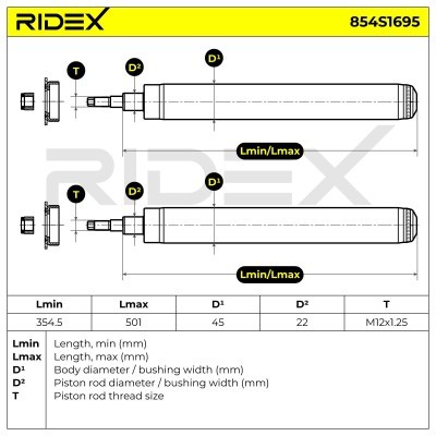 Amortyzator RIDEX 854S1695 854S1695 - foto 7