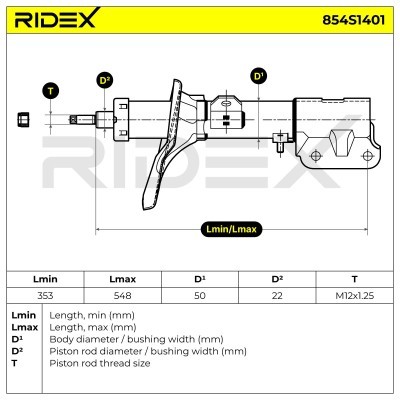 Amortyzator RIDEX 854S1401 854S1401 - foto 6