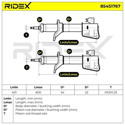 Amortyzator RIDEX 854S1767 854S1767 - foto 8