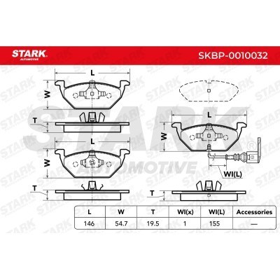 Klocki hamulcowe Stark SKBP-0010032 SKBP-0010032 - foto 3