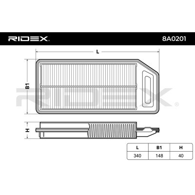 Filtr Powietrza RIDEX 8A0201 8A0201 - foto 8