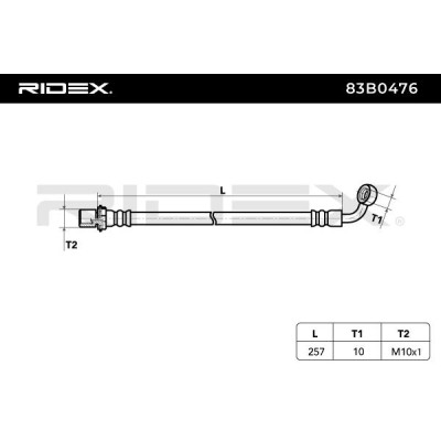 Przewód hamulcowy elast RIDEX 83B0476 83B0476 - foto 5