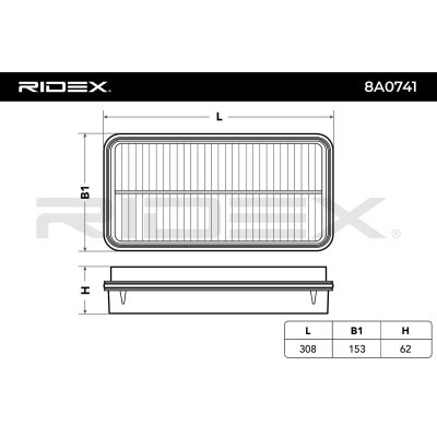 Filtr Powietrza RIDEX 8A0741 8A0741 - foto 6