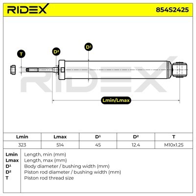 Amortyzator RIDEX 854S2425 854S2425 - foto 8