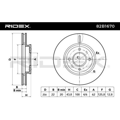 Tarcza hamulcowa RIDEX 82B1670 82B1670 - foto 6