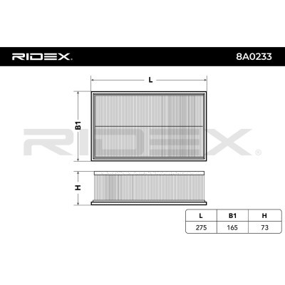 Filtr Powietrza RIDEX 8A0233 8A0233 - foto 4