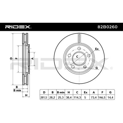 Tarcza hamulcowa RIDEX 82B0260 82B0260 - foto 4
