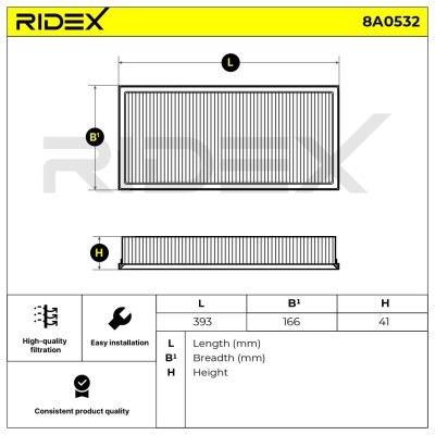 Filtr Powietrza RIDEX 8A0532 8A0532 - foto 6