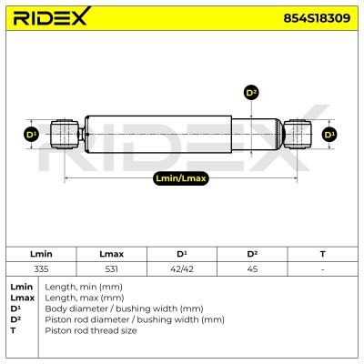 Amortyzator RIDEX 854S18309 854S18309 - foto 7