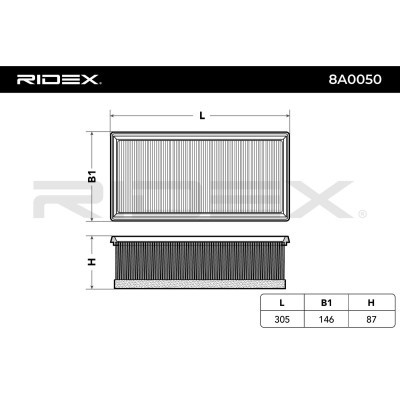 Filtr Powietrza RIDEX 8A0050 8A0050 - foto 3