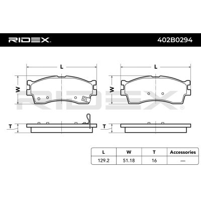 Klocki hamulcowe RIDEX 402B0294 402B0294 - foto 7