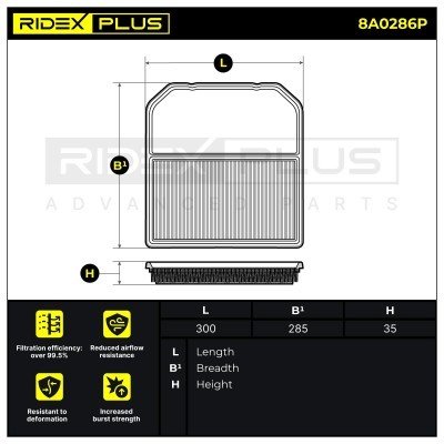 Filtr Powietrza RIDEX 8A0286P 8A0286P - foto 7
