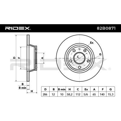Tarcza hamulcowa RIDEX 82B0871 82B0871 - foto 5