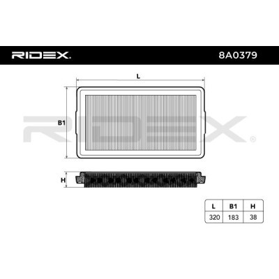 Filtr Powietrza RIDEX 8A0379 8A0379 - foto 4