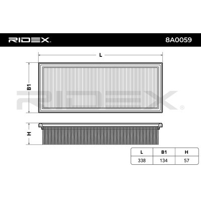 Filtr Powietrza RIDEX 8A0059 8A0059 - foto 3