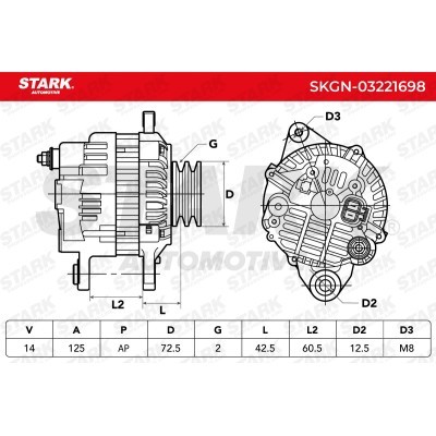 Alternator Stark SKGN-03221698 SKGN-03221698 - foto 5