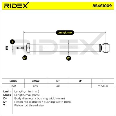 Amortyzator RIDEX 854S1009 854S1009 - foto 8