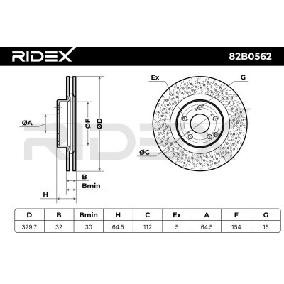 Tarcza hamulcowa RIDEX 82B0562 82B0562 - foto 6