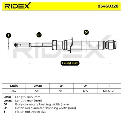 Amortyzator RIDEX 854S0328 854S0328 - foto 4